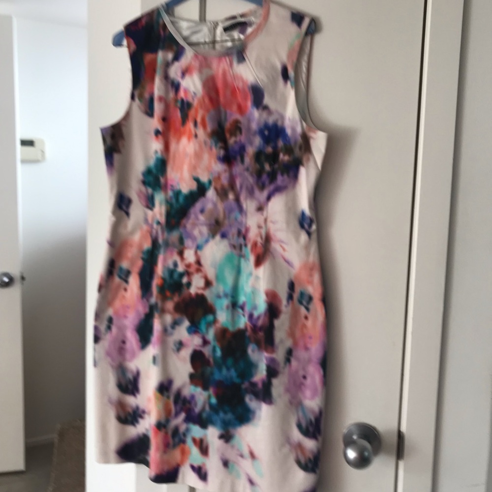 Watercolor shift dress